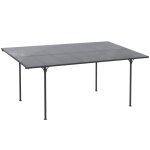 Pergola adossable rigide acier aluminium toit polycarbonate gris Pergola adossable rigide acier aluminium toit polycarbonate gris