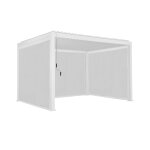 Pergola bioclimatique aluminium 3x4m + 2 stores 3m + 1 store 4m blanc Pergola bioclimatique aluminium 3x4m + 2 stores 3m + 1 store 4m blanc