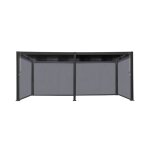 Pergola bioclimatique aluminium 3x6m 4 stores 3m anthracite Pergola bioclimatique aluminium 3x6m 4 stores 3m anthracite
