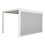 Pergola bioclimatique aluminium 4x3m, store 4m blanc