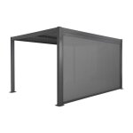 Pergola bioclimatique aluminium et acier 4x3m, store 4m anthracite Pergola bioclimatique aluminium et acier 4x3m, store 4m anthracite