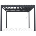 Pergola bioclimatique aluminium gris anthracite 300 x 400 x 220 cm