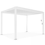 Pergola bioclimatique autoporte blanche 3x4m