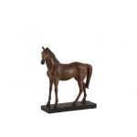 Petit cheval en rsine marron h28, 5cm
