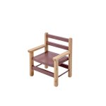 Petit fauteuil avec accoudoirs hybride vieux rose