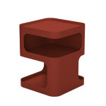 Petit meuble de rangement en mtal h50cm - bordeaux