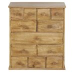 Petit meuble de rangement multi - tiroirs en bois de manguier Petit meuble de rangement multi - tiroirs en bois de manguier