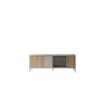 Petit meuble tv 3 portes et 1 niche l160 cm - taupe Petit meuble tv 3 portes et 1 niche l160 cm - taupe