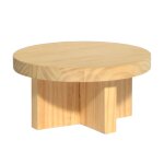 Petit tabouret en bois massif naturel 15 cm verni Petit tabouret en bois massif naturel 15 cm verni