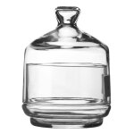 Petite bonbonnire en verre classique ronde