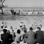 Photo ancienne le touquet paris plage imprim sur toile 50x50 cm
