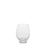 Photophore arrondi en verre souffl transparent h17