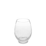 Photophore arrondi en verre souffl transparent h25