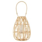 Photophore en bambou beige