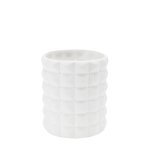 Photophore dcoratif en porcelaine blanc h8