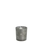 Photophore décoratif en verre argenté h8 Photophore décoratif en verre argenté h8