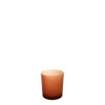 Photophore décoratif en verre dépoli orange h8 Photophore décoratif en verre dépoli orange h8