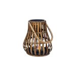 Photophore lanterne rotin avec anse Photophore lanterne rotin avec anse