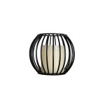 Photophore mtal rond 13x11 cm noir 13x13x11 cm