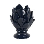 Photophore en porcelaine bleue