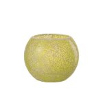 Photophore rond verre jaune h17, 5cm