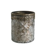 Photophore vase brun givr moyen modle