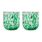 Photophore en verre maison vert