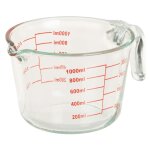 Pichet doseur verseur en verre borosilicate 21x16x11cm