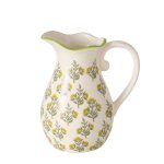 Pichet � eau ou jus de fruit en c�ramique fleurs 800ml