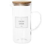 Pichet en verre et acacia 1. 7l Pichet en verre et acacia 1. 7l
