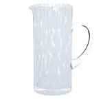 Pichet verre transparent motifs mouchets blancs 1, 6l