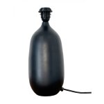 Pied de lampe en terre cuite charbon h. 30cm