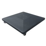 Pied de parasol carr� en ciment gris