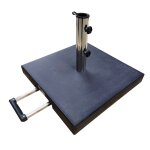 Pied de parasol carr en granite gris