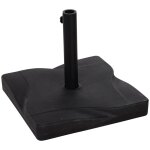 Pied de parasol carr� poids net 20 kg ciment hdpe noir