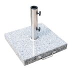 Pied de parasol granite gris poigne roulettes