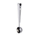 Pince avec cuill�re de mesure en inox argent�