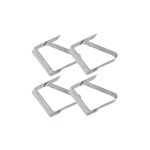 Pinces  nappe en acier inoxydable argent - lot de 4