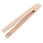 Pince à toast 18 cm en bois beige Pince à toast 18 cm en bois beige