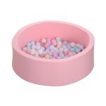 Piscine rose avec 200 balles colores, h 28 x  90 cm