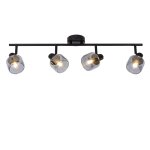 Plafonnier 4 spots en verre