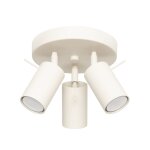 Plafonnier acier beige h 19 cm