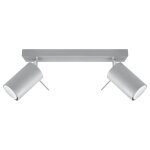 Plafonnier acier gris h 16 cm Plafonnier acier gris h 16 cm