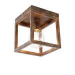 Plafonnier en acier marron