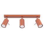 Plafonnier acier ocre rouge h 17 cm