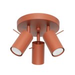 Plafonnier acier ocre rouge h 19 cm Plafonnier acier ocre rouge h 19 cm