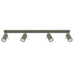 Plafonnier acier vert h 17 cm