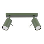 Plafonnier acier vert h 17 cm