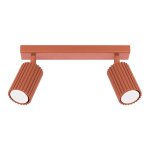 Plafonnier aluminium ocre rouge h 17 cm Plafonnier aluminium ocre rouge h 17 cm