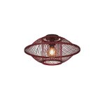 Plafonnier bambou bordeaux Ø50cm Plafonnier bambou bordeaux Ø50cm